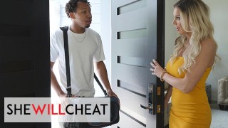 SHE WILL CHEAT – A Rookie Plumber Fixes Kenzie Taylor’s Tight Pussy And Makes It Dripping Wet